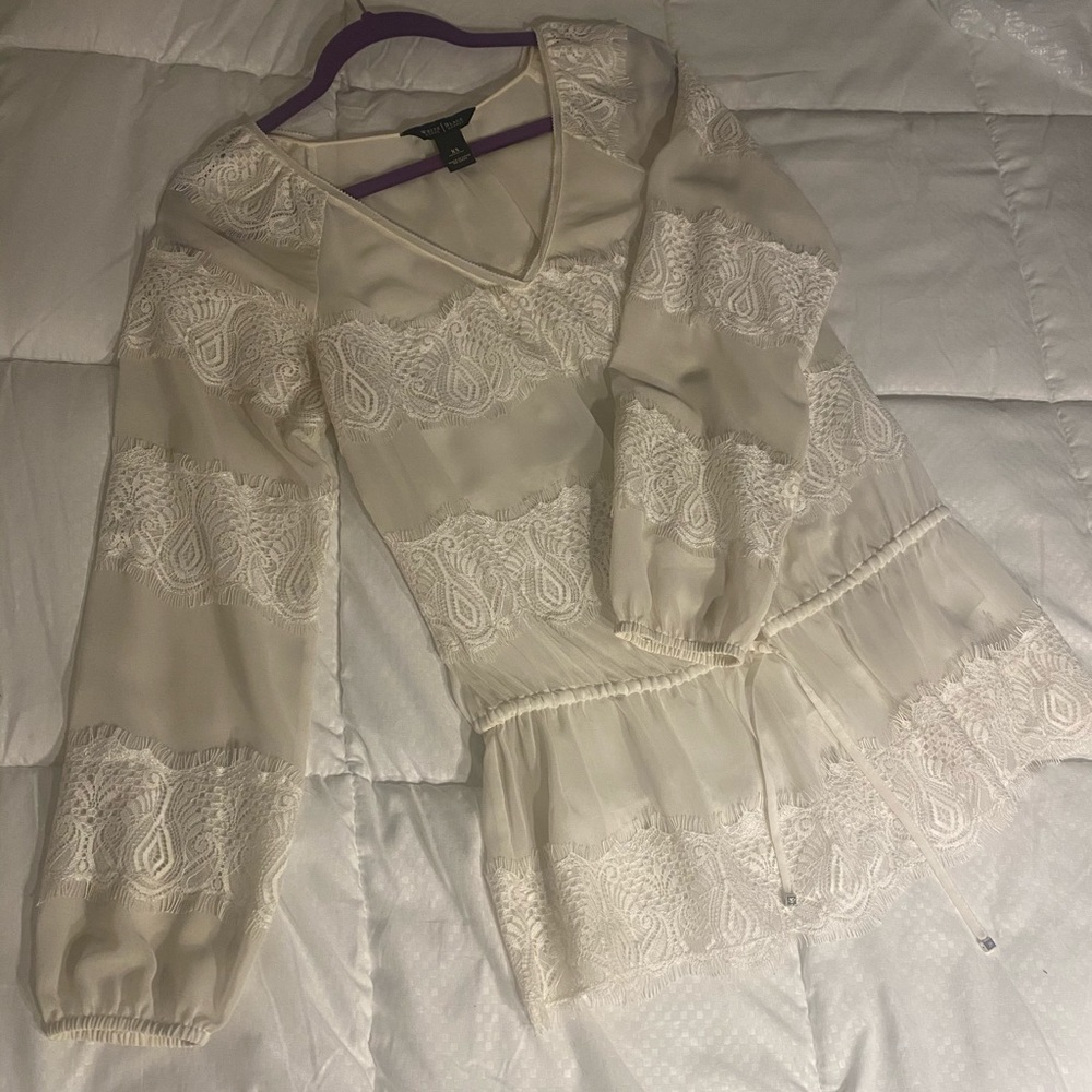 White House Black Market White Long Sleeve